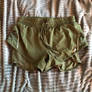 Army Green Running Shorts